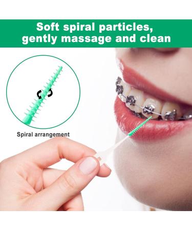 Soft Silicone Toothpicks - 160 Interdental Brushes for Adults & Children | Disposable Oral Care Tools - Blue - Buy Online on GoSupps.com