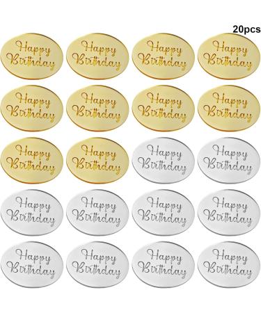 20pcs 2inch Acrylic Cake Topper Acrylic Blanks Birthday Cake Toppers for Birthday Party Cake Decoration Supplies - Buy Online on GoSupps.com