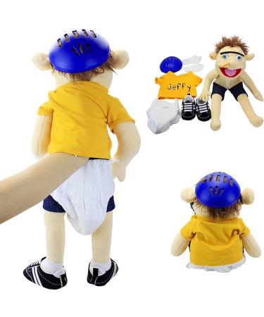 Jeffy Soft Plush Toy Hand Puppet for Play House 58cm/22.5inch Mischievous Funny Puppets Toy with Working Mouth Kid's Gift for Birthday Christmas Halloween Party Teaching Preschool