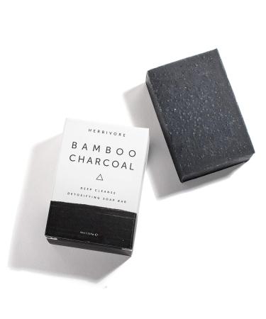 HERBIVORE Bamboo Charcoal Detoxifying Soap Bar - 4 oz | Cleanses, Exfoliates, Suitable for All Skin Types - Buy Online on GoSupps.com