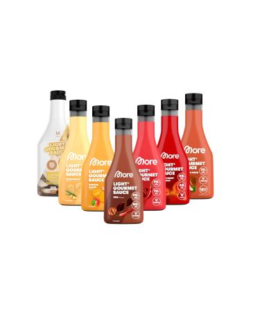 More Nutrition Light Gourmet Sauce 7 -Series 7 x 285ml calorie -reduced sauce without adding sugar and unnecessary fat mixed (7er bundle)