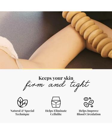 Tuuli Anti-Cellulite Massage Disk Roller | Wooden Maderotherapy Massager with Handle for Effective Cellulite Relief - Buy Online on GoSupps.com
