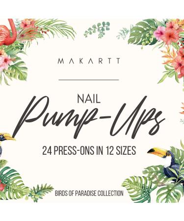 24Pcs Makartt Extra Long Press on Nail Kit Birds Of Paradise Orange | Gradient Color Acrylic Tips False Nails DIY Salon Set - Buy Online on GoSupps.com