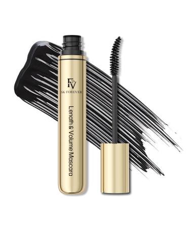 Black FV Mascara Intense Volume and Length Long Lasting and Waterproof False Eyelash Effect No Clumping Cruelty-Free