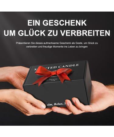Fragrance Candles Gift Set - Soothing Lavender & Wooden Smoke - 60 Hours of Long-Lasting Aroma - Perfect Gift for Men & Women - Elegant Black Glass - Buy Online on GoSupps.com