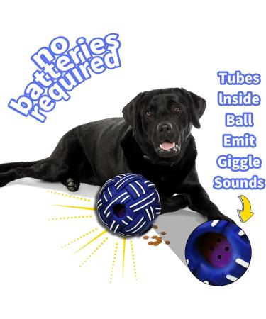 Dikeiuta Interactive Dog Ball Toy for Treat Dispensing and IQ Stimulation - Indestructible, Slow Feeder, 5.51 Inch Purple - Buy Online on GoSupps.com