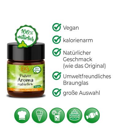 Elli's Aromas Cream - 100% Vegan Natural Powder Food Aroma Concentrate for Baking & Cooking (10g) - Buy Online on GoSupps.com