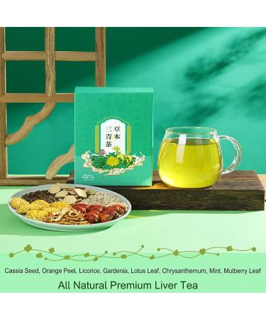 Herbal Three Green Tea Herbal liver tea chinese herbal tea for liver health liver cleansing herbal tea Dampness Removing Tea (3BOX) - Buy Online on GoSupps.com