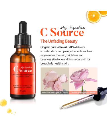 TIAM My Signature C Source - Pure Vitamin C Serum 20% | Brightening & Anti-Aging | 1.0 fl oz - Shop Internationally - Buy Online on GoSupps.com