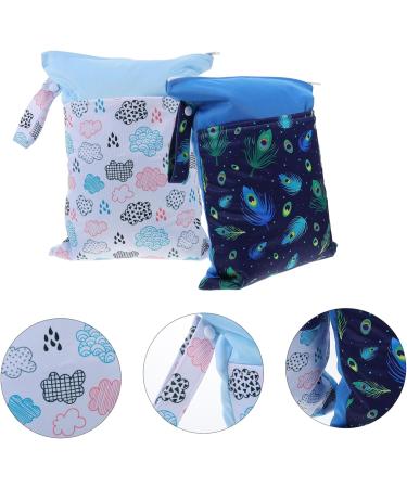 Minkissy 2-Piece Women s Double Zipper Storage Bag | Small Diaper Bag & Menstrual Pads Pocket | Stylish & Functional 35x23cm - Buy Online on GoSupps.com