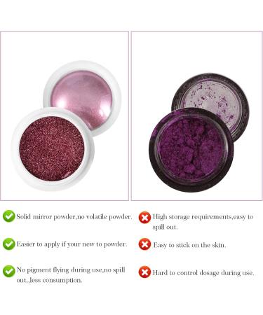 6 Colors Rose Gold Chrome Glitter Powder - Metallic Nail Art & DIY Makeup | Mirror Effect for Face & Body - Buy Online on GoSupps.com