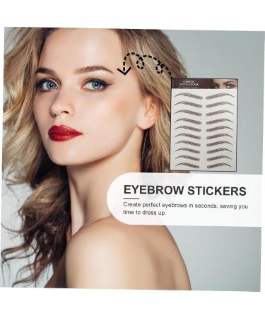 Beavorty 18 Sheets Waterproof Eyebrow Stickers Faux Eyebrown Decals Fake Eyebrow Stickers 6d Eyebrow Trimming - Buy Online on GoSupps.com