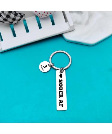 Xiahuyu 3 Year Sobriety Gifts | Anniversary Keychain for Addiction Recovery | AA & NA Gifts for Men & Women - Buy Online on GoSupps.com