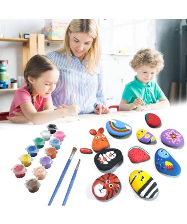 20PCS Painting Rocks  3"-4" DIY Rocks Flat & Smooth Kindness Rocks for Arts  Crafts  Decoration  Large Rocks for Painting Hand Picked for Painting Rocksâ¦ - Buy Online on GoSupps.com