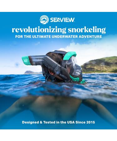 Seaview 180 V3 Full Face Snorkel Mask Adult - Seafoam - Large | Best Comfort and Visibility - Buy Online on GoSupps.com
