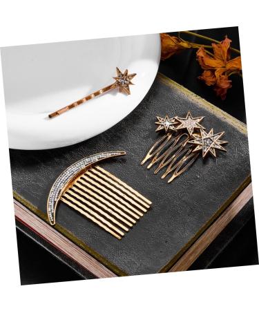 PLAFOPE 1 Set Star Moon Hairpin Hair Accessories Hair Barrettes Hair Side Comb Clip Star Barrettes Star Hairpins Wedding Side Comb Star Hair Clips Hair Clip Side Comb Hair Pin Hair Comb - Buy Online on GoSupps.com