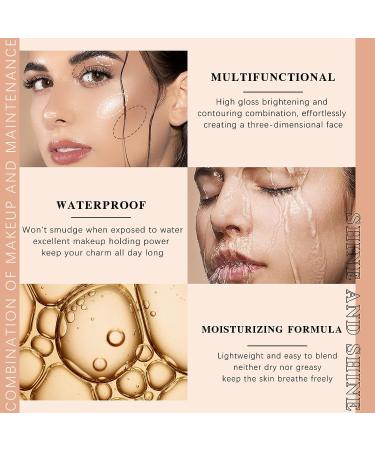 HOSAILY 2Pcs Contour Beauty Wand Liquid Contour & Highlighter Stick Set | Long-Lasting Blendable Cream Contour Stick with Cushion Applicator | Liquid Bronzer & Face Illuminator Makeup (03+05) - Buy Online on GoSupps.com