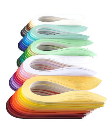 JUYA Single Color Paper Quilling Strips Set 60 Colors 39cm Length One Color 100 Strips per Pack Paper Width 5mm (0.20 in)