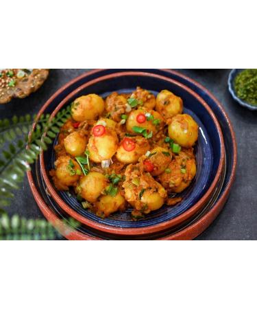 Ashoka Achari Aloo - 280g (Pack of 10) - Authentic Indian Spiced Potatoes with Pickling Spices | Ready-to-Eat | No Preservatives | Family Pack - Buy Online on GoSupps.com