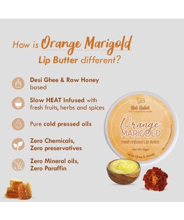 Buy Orange Marigold Lip Balm - Ayurvedic Natural Lip Care for Dark Lips Ghee Raw Honey Shea & Vitamin E - 10gm - Buy Online on GoSupps.com