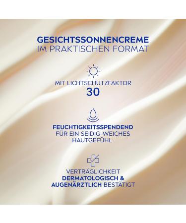 Nivea Sun Protection & Care Face Cream SPF 30 - 50ml | Immediate Sun Protection & 24h Moisture for Face Neck & Cleavage - Buy Online on GoSupps.com
