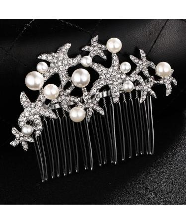DOITOOL Rhinestone Hair Comb Hair Pearls Combs for Women Hair Teasing Comb Bride Comb Hair Rhinestones Comb for Bridal Rhinestone Comb Headwear for Women Tiara Miss Tease Crystal - Buy Online on GoSupps.com