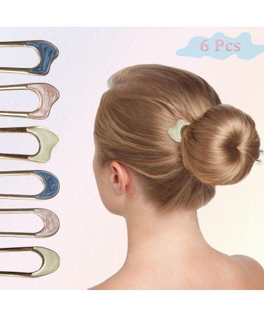 6 Pieces Metal U Shaped Hair Pins - Vintage Hair Sticks for Stylish Hairdos | French Hair Pin Hairstyle Accessory for Women and Girls - Buy Online on GoSupps.com