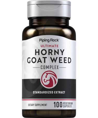 Piping Rock Horny Goat Weed for Men | 100 Capsules | Ultimate Complex Extract Supplement | Vegetarian Non-GMO Gluten Free