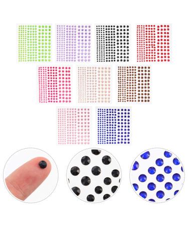 LALAFINA 9 Sheets Nail Art Stickers Hair Jewels Face Jewels Eye Gems Rhinestones for Makeup Nail Stickers Glitter Stickers Rhinestones for Nails Face Rhinestones Japanese Hair Accessories 9x8x0.1cm Assorted Color