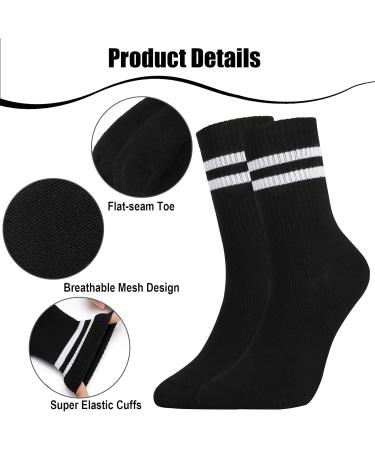 Shop 6 Pairs of Cotton Sports Socks for Men & Women | Striped Tennis Socks | Size 38-43 - International Shipping Available - Buy Online on GoSupps.com