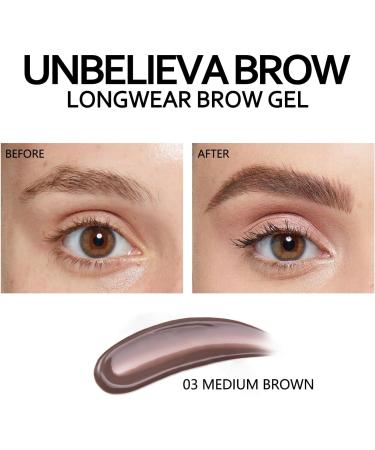 Phoera Eyebrow Gel Long-lasting Eyebrow Tint Waterproof Brow Gel Hhigh Pigment Eyebrow Mascara Vegan Formula Tinted Brow Mascara for Full Shaped Brows (03 Medium Brown) - Buy Online on GoSupps.com