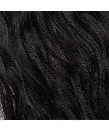 Silk-co 24" One Piece Clip in Hair Extensions (Natural Black) Long Curly Wavy Hairpiece 3/4 Full Head 24 Inch(Curly) Natural Black - Buy Online on GoSupps.com