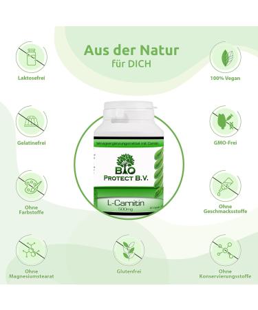 Buy Bio Protect Premium L-Carnitine 500mg - 120 Vegan Capsules - High Dose Additive-Free Laboratory-Tested Organic Formula - International Shipping Available - Buy Online on GoSupps.com