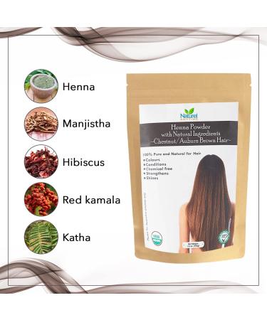 Naturel Anytime Henna Chestnut with Hibiscus 100g USDA Organic - Pack of 1 - Buy Online on GoSupps.com