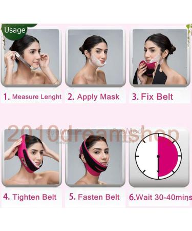 V Line Facial Tightening Mask - 7 Piece Slimming Cheek Mask for Double Chin Reduction & Skin Tightening - Buy Online on GoSupps.com