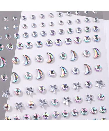 Moon Stars Face Gems Jewels - Crystal Rhinestones for Rave Party & Festival Makeup - Temporary Tattoos for Women - Buy Online on GoSupps.com
