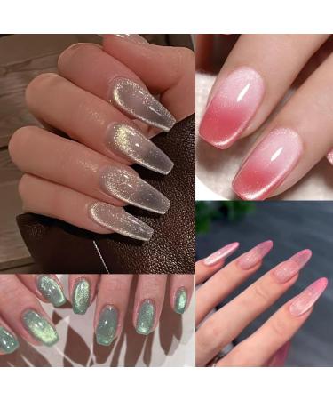 Gel Nails | Heat-Sensitive Gel Nails | 6 Easy-to-Apply Manicure Lasts 21 Days Ideal for Travel Beach Wedding - Buy Online on GoSupps.com