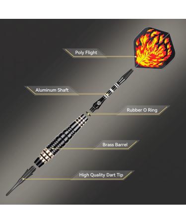 CareGames Soft Tip Darts 16g with Carry Case in Black/Blue/Green/Pink - Premium Game Set - Buy Online on GoSupps.com