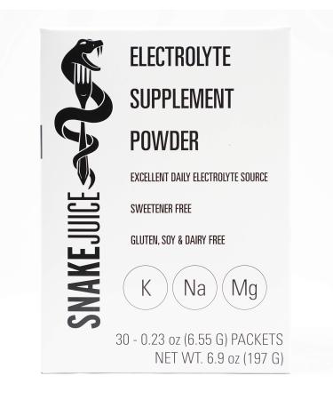 SNAKE Juice Keto Diet Electrolyte Powder, Unflavored, Fasting-Focused Supplement Beverage Mix, 30 Easy-Open Packets