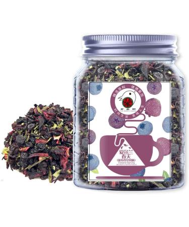 Plant Gift Ireland Spring Fruit Tea Oganic Fruit Herbal Tea All Natural Flavors Loose Leaf Roselle Grapes Blueberries Peppermint Non GMO Vegan Tea Bags Into Iced Tea & Hot Tea 70G/2.5oz - Buy Online on GoSupps.com