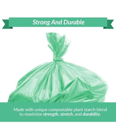 Reli Compostable 13 Gallon Trash Bags 75 Count ASTM D6400 Eco-Friendly Green - For Compost - Buy Online on GoSupps.com