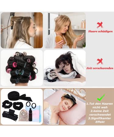 Heatless Curlers for Long & Medium Hair | Non-Slip Overnight Curling Headband Set - Black - Buy Online on GoSupps.com