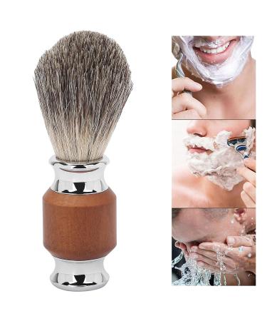 Premium Men's Shaving Brush | Rubber Wooden Handle | Facial Cleansing & Foaming Trimmer for Barbers | International Shipping - Buy Online on GoSupps.com