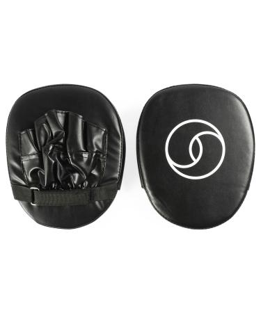Black Boxing Mitts and Pads for Muay Thai, MMA Gear, Punching Targets (1 Pair)
