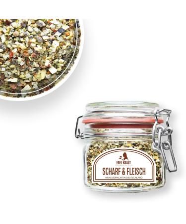 EDEL KRAUT | ORGANIC Hot & Meat in a Premium Glass 125g | Spices in a Glass ORGANIC Hot & Meat - Spice