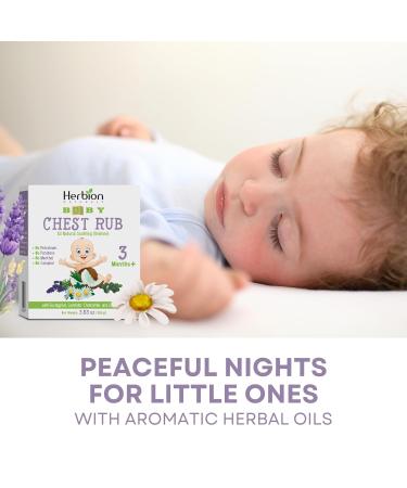 Herbion Naturals Baby Chest Rub | All-Natural Soothing Ointment for Ages 3 Months+ | Coconut Oil Eucalyptus Lavender & More | Non-GMO & Petroleum-Free Baby Essential - Buy Online on GoSupps.com