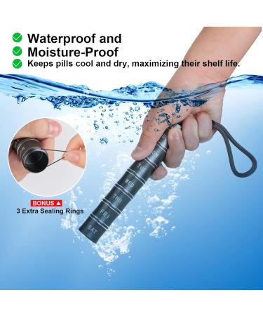 Shop Cute Moisture Resistant Pill Box Organizer - Flexible Stackable Compartments Portable Lanyard Waterproof & Light Resistant | Ideal for Everyday Use - Buy Online on GoSupps.com