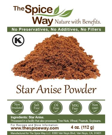 The Spice Way Star Anise Ground - 4 oz | Ideal for Baking and Tea - Buy Online on GoSupps.com