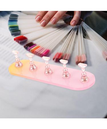 Healvian Acrylic Nail Stand 1 Set of Nail Display Stand Magnetic Nail Practice Holder Nail Tip Art Display Stand Fingernail Diy Stand Manicure s False Nail Manicure Tool A Acrylic Pink Yellow - Buy Online on GoSupps.com