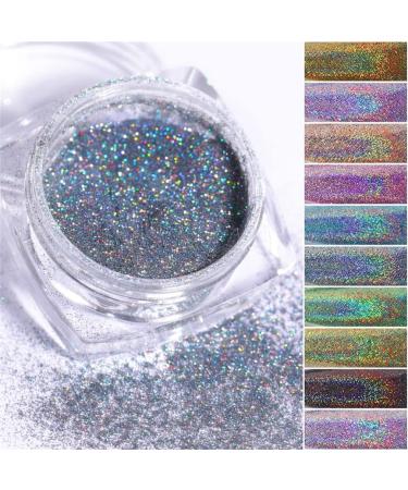 MKNZOME Chrome Nail Powder 12 Colors Holographic Nail Powder Ultra Fine Glitter Powder Set 2024 Upgrade Shiny Nail Glitter Powder - Laser Chameleon Rainbow Powder for Nail Art Design Decoration - Buy Online on GoSupps.com